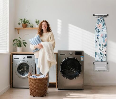 حامل لوح الكي ZHMY، حامل لوح الكي على الحائط على شكل Y أو T، خطاف لوح كي من الفولاذ المقاوم للصدأ لغرف الغسيل مع خطافات قابلة للتعديل in Kuwait