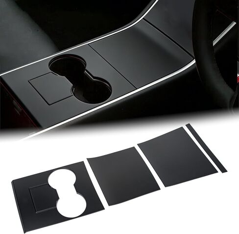 Xotic Tech Center Center Censole Wrap Cop Cover Kit ، Piano White ، متوافق مع Tesla Model 3 Model Y 2017-2020 in Kuwait