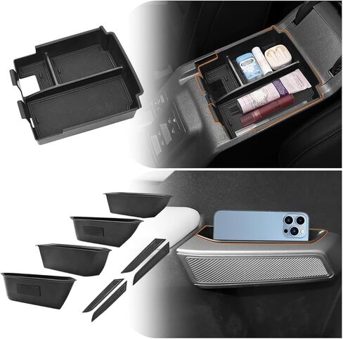 GZSH 2025 Upgrade Center Console Organizer For For 2025 Ford Bronco 4 Door Size Ford Ford Bronco Center Censole Storage for Ford Bronco 2025 Accessories | من السهل تثبيت || ليس للنموذج الرياضي | in Kuwait