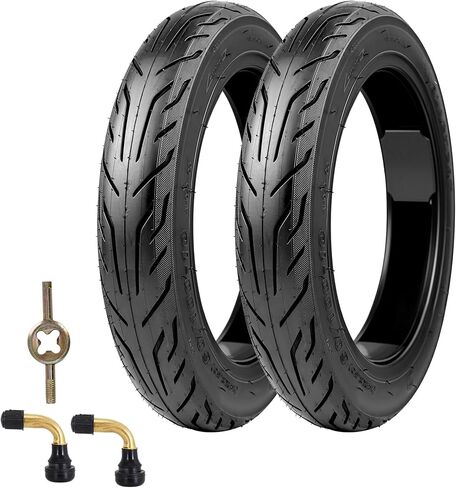 MAKELEN 14x2.5 E-Bike Tire - Puncture Resistant Vacuum Tire with Valve Stem & Core Tool, Excellent Grip for Urban Pavement in Saudi Arabia
