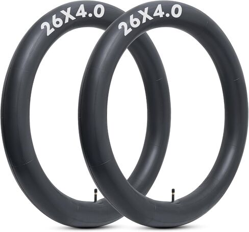 26x4.0 (100/114-559) (2-PCS) Heavy Duty Bike Tubes Premium Butyl Rubber with Schrader Valve 40mm Inner Tubes Compatible for 26 x 4.0 26x4 26x4.5 E-Bike/Electric/Mountain Fat Bike Tires Tubes(E-003) in Saudi Arabia