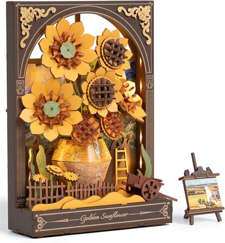 rowood Water Lily 3D Puzzle Building Set with LED,DIY Monet Wall Art Craft Kits for Adults,Home Decor Botanical Collection Gift for Teens Kids on Christmas in Saudi Arabia