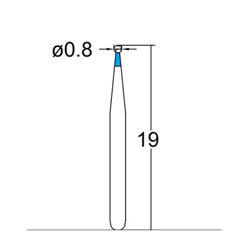 001.8M1, Spherical, 0.8 mm Dia, Medium Grit Diamond Bur, 5 per Pack (5) in Saudi Arabia