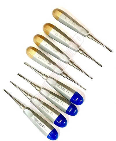 German 8 PCS Straight 1.5MM to 4MM Dental Surgery Extraction LUXATING Elevator Blue and Gold in Saudi Arabia