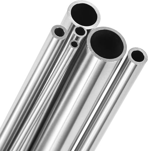 M METERXITY 300mm 304 Stainless Steel Tube, 3mm 4mm 5mm 6mm 10mm 12mm OD 0.5mm/1mm Wall Thick Seamless Straight Metal Pipe Tubing for Construction/Machining/Crafting [Set of 6 Sizes] in Saudi Arabia