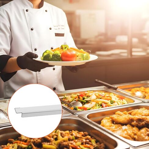 8 Pcs 12 Inch Stainless Steel Adapter Bar Table Adapter Long Metal Food Divider for Hotel Restaurant Kitchen Catering Home Commercial Food Service Accessories in Saudi Arabia