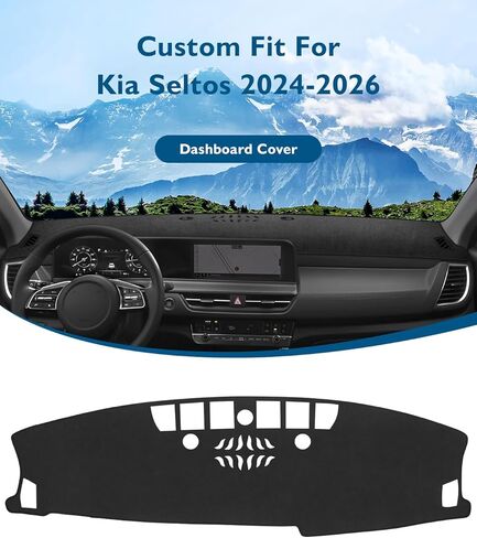 Dash Cover Mat Fits for Toyota Prius 2016-2022 Accessories Black Flannel Interior Trim Car Dashboard UV Sun Protection in Kuwait