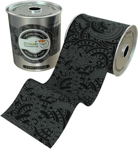 Tape Tape Dynamic PowerBand® | الشريط الدعم الميكانيكي الحيوي النهائي والارتداد | 4 اتجاه تمتد | لاصق خالي من اللاتكس ، مقاوم للماء | تان عادي - 2 " in Kuwait