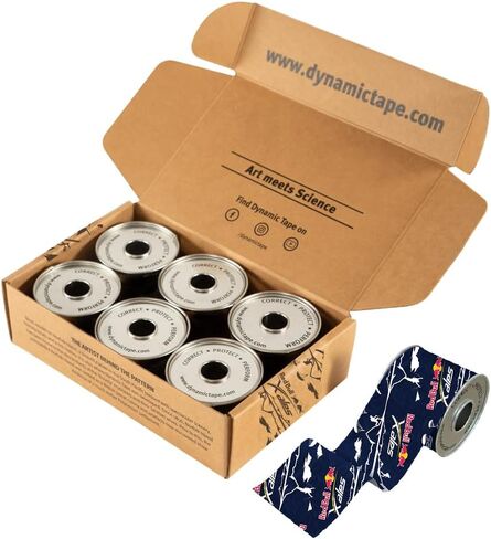 Tape Tape Dynamic PowerBand® | الشريط الدعم الميكانيكي الحيوي النهائي والارتداد | 4 اتجاه تمتد | لاصق خالي من اللاتكس ، مقاوم للماء | تان عادي - 2 " in Kuwait