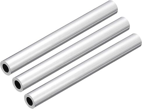 GLOKUUCA Aluminum Round Tube 6063-3 Pcs Metal Straight Tubing Pipe Tubing Fits for Industry DIY Projects Craft Model Use - (15mm OD x 12mm ID x 100mm L) in Saudi Arabia