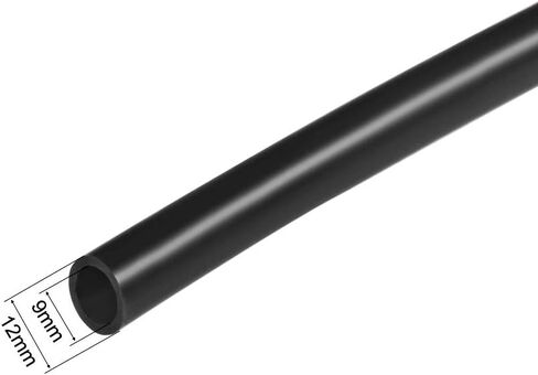 Silicone Tubing, 3/8"(9mm) ID x 1/2"(12mm) OD 3.3ft Silicone Rubber Tube Air Hose Water Pipe for Pump Transfer Black in Saudi Arabia