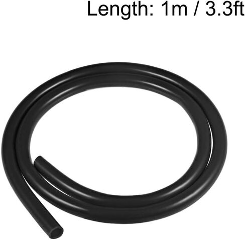 Silicone Tubing, 3/8"(9mm) ID x 1/2"(12mm) OD 3.3ft Silicone Rubber Tube Air Hose Water Pipe for Pump Transfer Black in Saudi Arabia