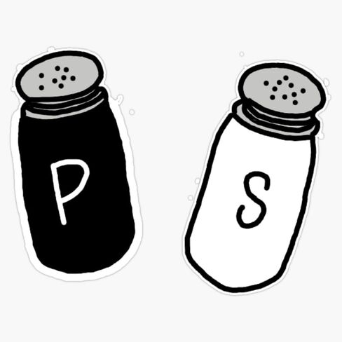 Salt and Pepper Sticker Vinyl Waterproof Sticker Decal Car Laptop Wall Window Bumper Sticker 5" in Saudi Arabia
