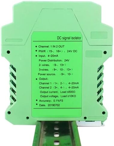 BARRINS إشارة المعزل المدخلات التناظرية 4-20mA RS485 إشارة الفاصل DC العرض إشارة المعزل إشارة الإرسال المعزولة (1 مدخل 1 إخراج، 4-20MA Input_DC24V Power Supply_0-5V Output) in Kuwait