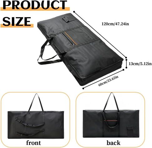 SIHEIMUI DJ Booth Facade Carry Bag Oxford Cloth Heavy Duty - 47.2"x23.6"x5.1" Foam Padded for Portable Stage, LED Screens, Art Portfolio (Bag Only) in Saudi Arabia