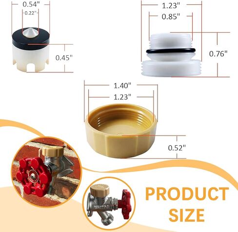 2 Pack Vacuum Breaker Repair Kit Replacement for VACVBKX1B, Outdoor Faucet Repair Kit, ASSE 1019-A Vacuum Breaker for Traditional Anti Siphon Frost Free Sillcock Valves Anti Siphon Valve Repair Kit in Kuwait