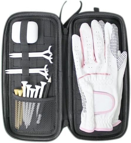 Golf Glove Case Holder with Golf Glove Shaper Protective Golf Accessories Case Bag Hard Case Organizer with Storage Slots for Balls, Tees, Markers, Golf Gifts for Men & Women in Saudi Arabia