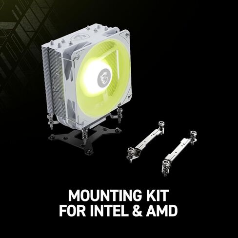 MSI MAG COREFROZR AA13 White - مبرد هواء وحدة المعالجة المركزية ARGB - متوافق مع LGA 1700/1851 / AM5/AM4 - مروحة ARGB PWM مقاس 120 مم - أنابيب حرارية تعمل باللمس المباشر - معجون حراري مطبق مسبقًا - أبيض in Saudi Arabia