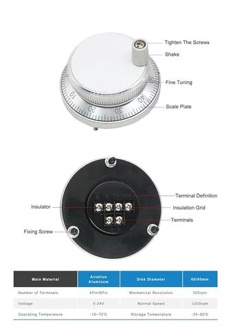 CNC Handwheel 5V 6pin 100 Manual Generator Hand Wheel CNC Machine 60mm 80mm Rotary Encoder(24v-4pin-100pulse,Dia. 60mm) in Saudi Arabia