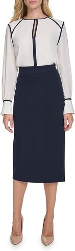 Tommy Hilfiger Women's Long Sleeve Shirt with Piping in Saudi Arabia
