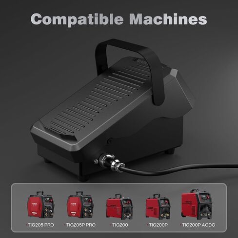 ARCCAPTAIN TIG Welding Foot Pedal, 5-Pin Remote Amp Control, Wider Contact Area & Strap Design Foot Pedal for TIG200/ TIG200P/ TIG200P ACDC/ TIG205 PRO/ TIG205P PRO in Saudi Arabia