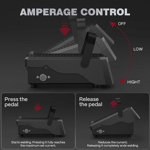 ARCCAPTAIN TIG Welding Foot Pedal, 5-Pin Remote Amp Control, Wider Contact Area & Strap Design Foot Pedal for TIG200/ TIG200P/ TIG200P ACDC/ TIG205 PRO/ TIG205P PRO in Saudi Arabia