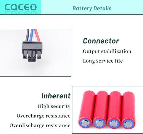 بطارية بديلة CQCEO 14.4 فولت 6800 مللي أمبير في الساعة لـ Dreame D9 D10 Plus L10 Pro Plus L10 D10s L10s RLS5-BL0 F9 Z10 Pro RL55L RLS5-WH0 D10 RVS5-WH0 D9 Pro D9 Max L10 Pro Robot Vacuum Cleaner P2008-4S2P-MMBK in Kuwait