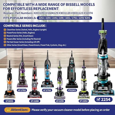 أحزمة تفريغ LEMGYOUFT مكونة من 5 قطع لـ Bissell PowerForce Helix (Turbo) - حزام بديل P/N 2031093,1604129,3031120، يناسب الموديلات 2191,2191U,1700,1701,2691,2692,1797,3920,3332,2190,1240,12B1,68C7 سلسلة in Kuwait