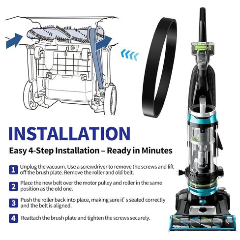 أحزمة تفريغ LEMGYOUFT مكونة من 5 قطع لـ Bissell PowerForce Helix (Turbo) - حزام بديل P/N 2031093,1604129,3031120، يناسب الموديلات 2191,2191U,1700,1701,2691,2692,1797,3920,3332,2190,1240,12B1,68C7 سلسلة in Kuwait