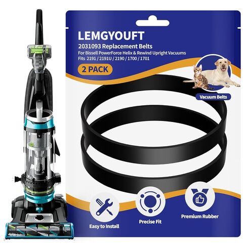 LEMGYOUFT 5-Pack Vacuum Belts for Bissell PowerForce Helix (Turbo)–Replacement Belt P/N 2031093,1604129,3031120,Fits Models 2191,2191U,1700,1701,2691,2692,1797,3920,3332,2190,1240,12B1,68C7 Series in Saudi Arabia