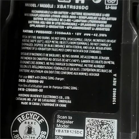 بطارية مكنسة كهربائية لاسلكية JFGTHJ، متوافقة مع Shark Ninja XBATR525DC، بطارية بديلة 2350 مللي أمبير في الساعة 18 فولت لجهاز Detect Pro IW3120 طاقة ليثيوم أيون طويلة الأمد in Saudi Arabia