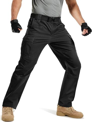 TACVASEN Men's Cargo Work Pants Ripstop Water Resistant Tactical Hiking Pants 8 Pocket Lightweight Construction Trousers in Saudi Arabia