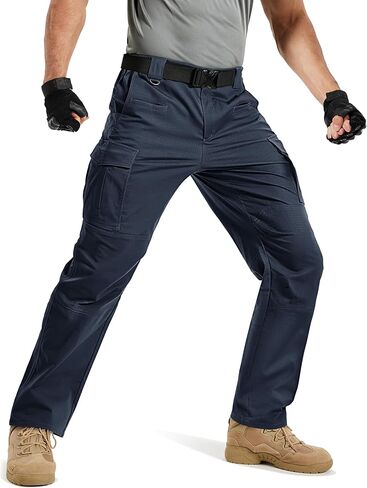 TACVASEN Men's Cargo Work Pants Ripstop Water Resistant Tactical Hiking Pants 8 Pocket Lightweight Construction Trousers in Saudi Arabia