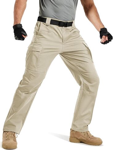 TACVASEN Men's Cargo Work Pants Ripstop Water Resistant Tactical Hiking Pants 8 Pocket Lightweight Construction Trousers in Saudi Arabia