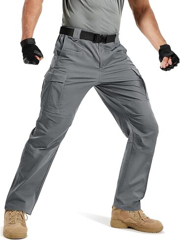TACVASEN Men's Cargo Work Pants Ripstop Water Resistant Tactical Hiking Pants 8 Pocket Lightweight Construction Trousers in Saudi Arabia