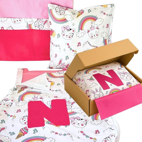 Personalized Baby Sleeping Sack for 2-12 Months & Nursery Essentials Set, 3-Piece Natural Cotton Gift Set for Baby Shower (Princess) in Saudi Arabia