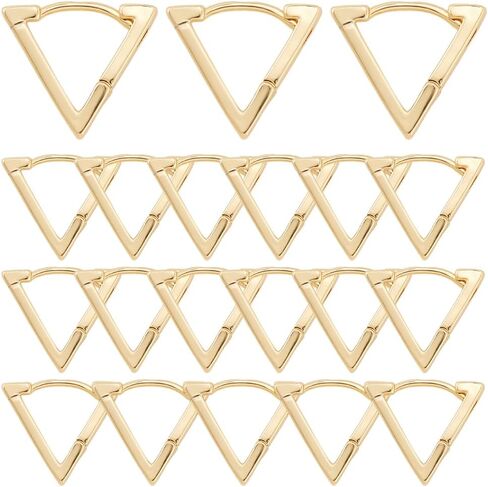 SUNNYCLUE 1 Box 20Pcs Real 18K Gold Plated Brass Earring Oval Hoops Hook Huggie Earrings Bulk Metal Round Ring Tiny Cartilage Hooks Hoop with Latch Back Closure for Jewelry Making DIY Crafts Supplies in Saudi Arabia