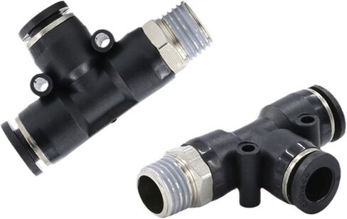 10 قطعة أنابيب الهواء موصل سريع PD8mm-02 الخيوط المحملة 6-01 خرطوم هوائي 10-03 اسطوانة الملف اللولبي صمام المناسب (PD10 ، M5) in Kuwait
