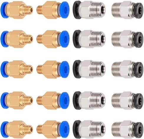 10Pcs PC4-M6 PC4-M10 Pneumatic Fitting PC4-M10 for 3D Printer Parts(Mixed Size) in Saudi Arabia