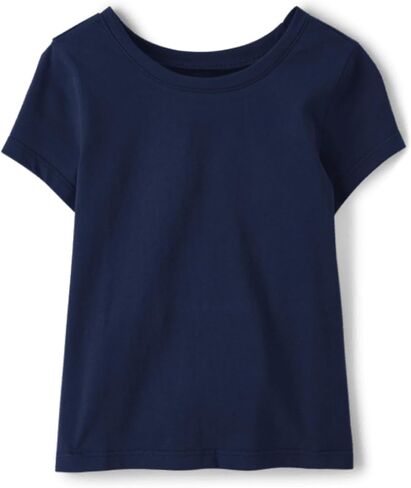 The Children's Place Baby Girls And Toddler Basic Short Sleeve Layering Tees Shirt, Black Single, 5T US in Saudi Arabia