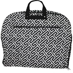 World Traveler 40-inch Hanging Garment Bag - Greek Key Black White, One Size in Saudi Arabia