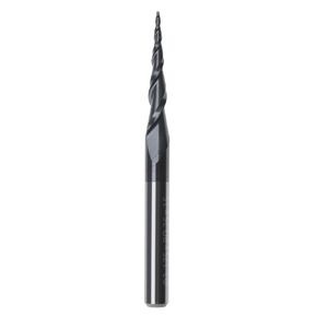 ECSiNG Tapered Ball Nose End Mill with 0.25mm Ball Nose Solid Tungsten Carbide 2 Flutes TiAIN Coated CNC Engraving Tool 1/8 Inch Shank for CNC Machining Centers