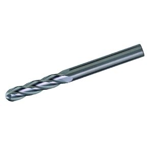 Bassett MSE-4B Series Solid Carbide General Purpose End Mill, TiAlN Coated, 4 Flute, 30 Degrees Helix, Ball End, 0.75" Cutting Length, 9/32" Cutting Diameter, 2-1/2" Length (Pack of 1)