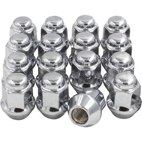 Wheel Accessories Parts Set of 16 Chrome 10x1.25 ATV Lug Nuts Bulge Acorn Seat 1.25" Long, 17mm Hex - OEM 250100184 Fits 2017 Can Am Maverick, Defender, Commander