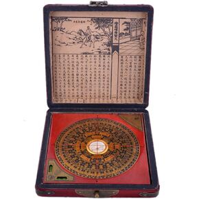 Chinese Feng Shui Dragon & Phoenix Compass Luo Pan Tool W Red String Bracelet (H1022)