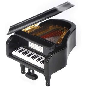 GLOGLOW Miniature Piano, Mini Basswood Piano Musical Instrument Model Hobby Collectibles Home Ornaments 2.8 x 3.1 x 2.2in