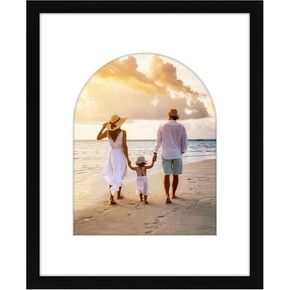 Americanflat 11x14 Picture Frame with Arch-Shaped Mat in Gold - Use as 16x20 Picture Frame Without Mat or 11x14 Frame with Mat - Engineered Wood Photo Frame with Polished Plexiglass Cover in Kuwait