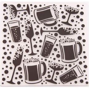 arriettycraft Wine Bottle Beer Background Plastic Embossing Folders for Card Making Journaling Scrapbooking or Paper Crafts Decoration in Kuwait