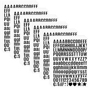 4680 Letter Stickers 30 Sheets Alphabet Stickers 0.5in Vinyl Self-Adhesive Number Alphabet Stickers, Mailbox Numbers Labels DIY Crafts Art Making, Decals for Sign,Notebook (A4,Multiple Colors)