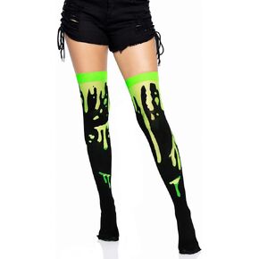Leg Avenue Womens Splatter Thigh Highs